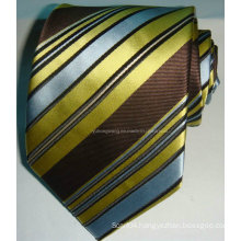 Men Silk Woven Jacquard Stripe Necktie